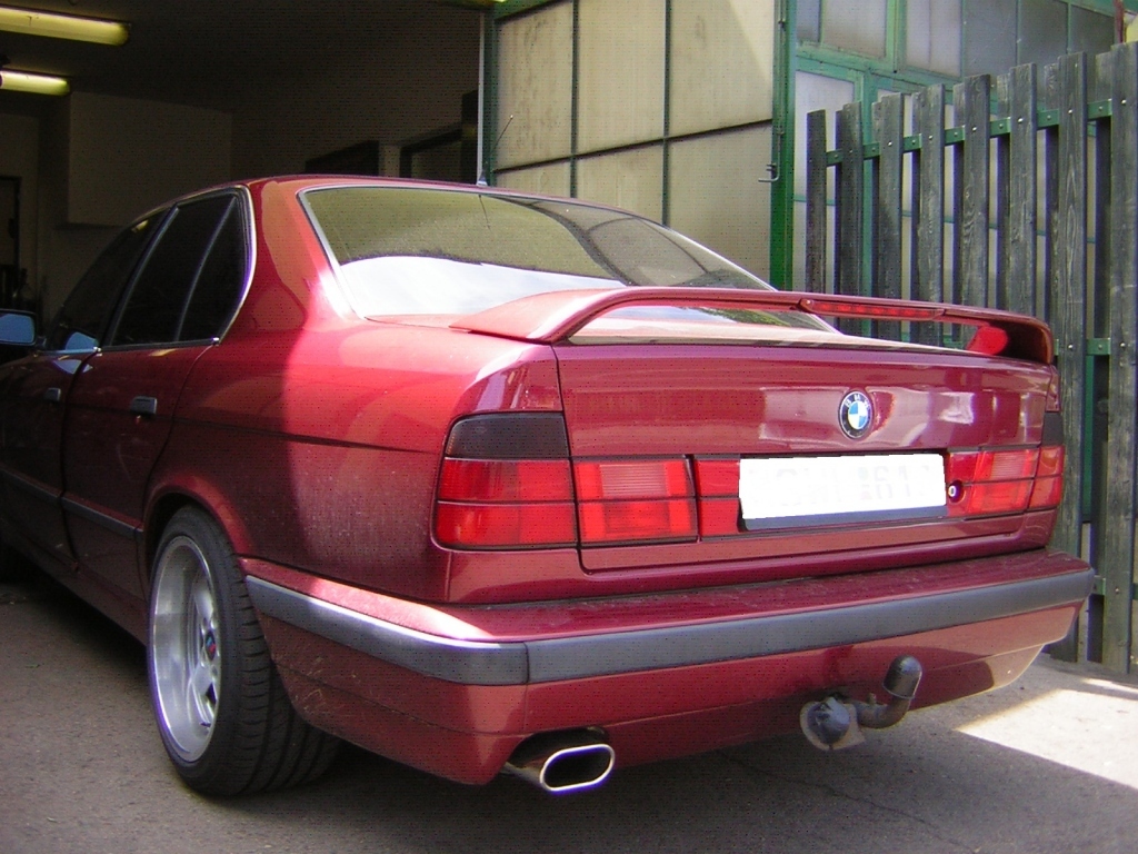 BMW E34 520i 24V kipufogó hátsó dob rozsdamentes ovál véggel