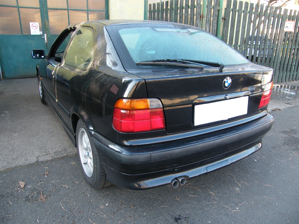 BMW E36 2.5i Compact dupla csöves hátsó kipufogódob