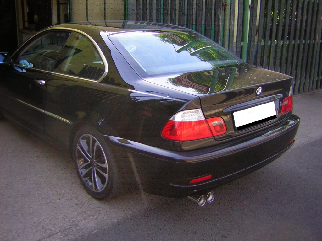 BMW E46 320d sport kipufogó hátsó dob dupla rozsdamentes véggel