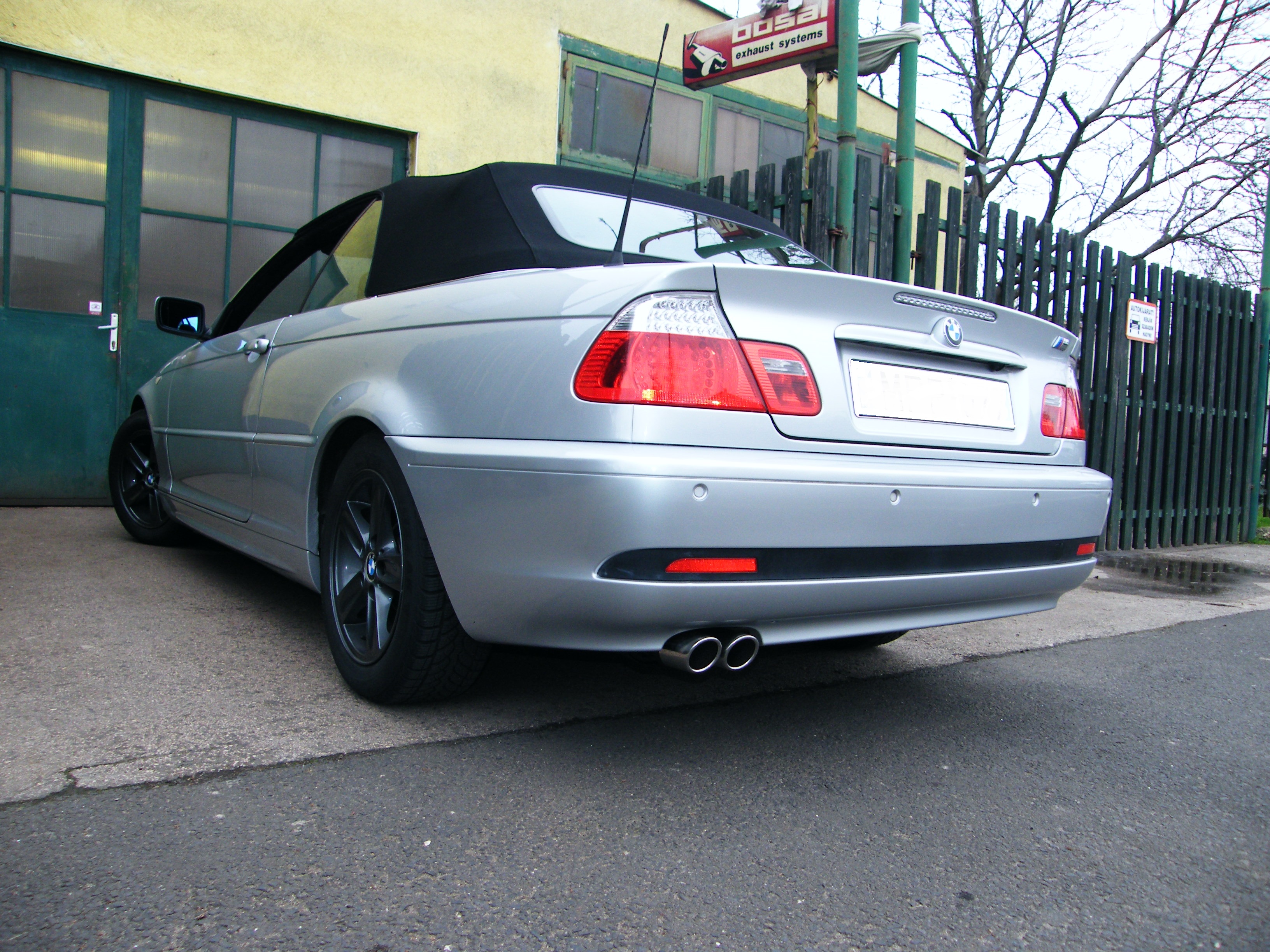 BMW E46 sportkipufogó hátsódob dupla kerek rozsdamentes véggel
