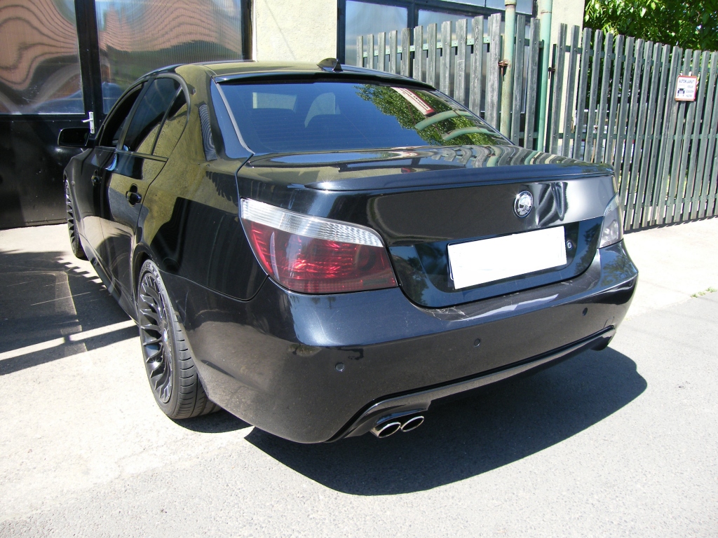 BMW E60 3.0 turbo diesel sportkipufogó hátsódob dupla saválló polírozott díszvéggel