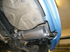 Citroen C3 1.4 turbo diesel utángyártott hátsódob rozsdamentes kerek kipufogó díszvég szerelés