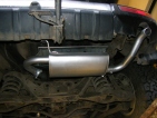 Mitsubishi Pajero 3.5 V6 utángyártott hátsó kipufogódob, kipufogócső csere