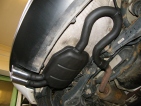 Seat Leon II 1.8 TSi sportkipufogó hátsódob csőkígyóval, kerek polírozott rozsdamentes díszvégekkel